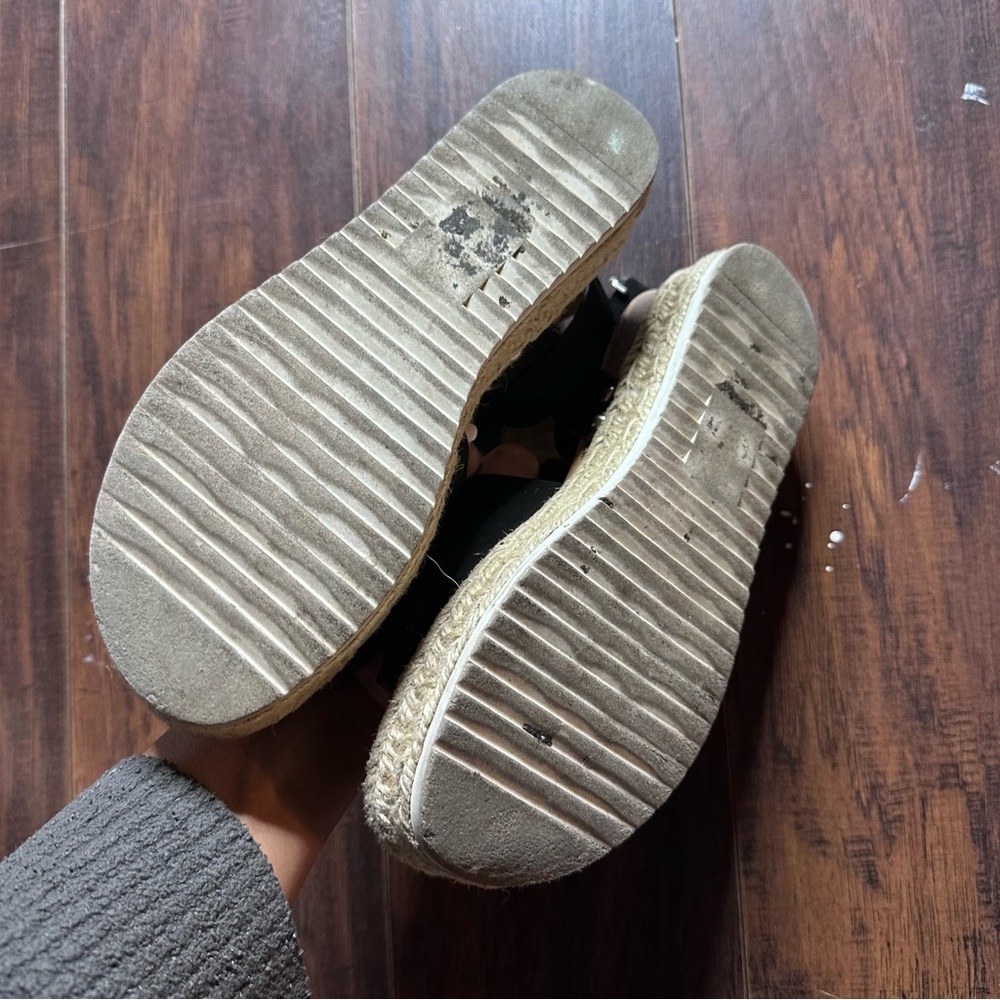 Soda Black Espadrille Sandals with Ankle Strap - Picture 3 of 4